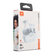 Wireless earphones JBL IP54 IPX2 Wave Beam white Wireless earphones JBL IP54 IPX2 Wave Beam white