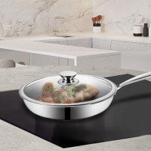 Frying pan with lid MAESTRO MR-1216 24 cm (MR-1216-24) Frying pan with lid MAESTRO MR-1216 24 cm (MR-1216-24)