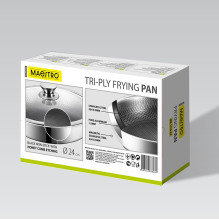Frying pan with lid MAESTRO MR-1216 24 cm (MR-1216-24) Frying pan with lid MAESTRO MR-1216 24 cm (MR-1216-24)