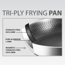 Frying pan with lid MAESTRO MR-1216 28 cm (MR-1216-28)