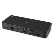 Laptop Docking Station - LINDY Plugable DST-Pro Universal 3x4K USB-C / Type A 100W, Black