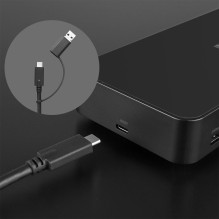 Laptop Docking Station - LINDY Plugable DST-Pro Universal 3x4K USB-C / Type A 100W, Black