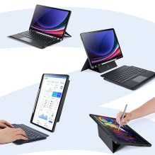 DUX DUCIS case DK foldable with Wireless Keyboard for SAMSUNG Tab S10 Plus / S9 Plus / S9 FE Plus black DUX DUCIS case DK foldable with Wireless Keyboard for SAMSUNG Tab S10 Plus / S9 Plus / S9 FE Plus black