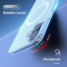 DUX DUCIS CLIN MAG dėklas, suderinamas su „MagSafe“, skirtas IPHONE 16 Plus, skaidrus