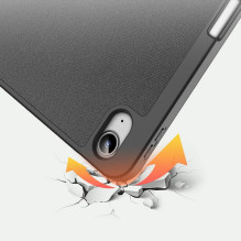 DUX DUCIS DOMO sulankstomas dėklas su pieštuko dėklu, skirtas iPad 10 (2022), juodas DUX DUCIS DOMO sulankstomas dėklas su pieštuko dėklu, skirtas iPad 10 (2022), juodas