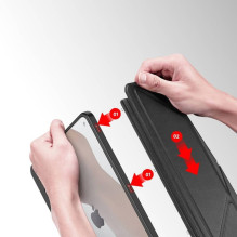 DUX DUCIS dėklas MAGI su pieštuko dėklu, skirtas iPad 10.9 (2022), juodas