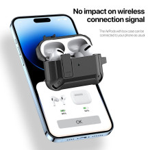 DUX DUCIS PECO - apsauginis šarvuoto tipo dėklas, skirtas „AirPods 3“, juodas DUX DUCIS PECO - apsauginis šarvuoto tipo dėklas, skirtas „AirPods 3“, juodas