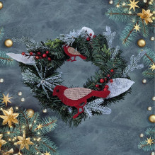 Christmas wreath decoration 30 cm RC-K-512 green Christmas wreath decoration 30 cm RC-K-512 green