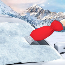 Automobilio sniego grandiklis su pirštine, raudonas Automobilio sniego grandiklis su pirštine, raudonas