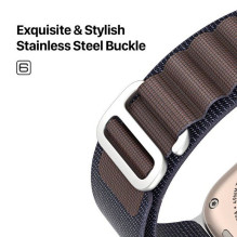 DUX DUCIS GS nailono dirželis Apple Watch 42 / 44 / 45 / 49 mm indigo spalvos