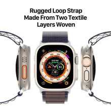 DUX DUCIS GS nailono dirželis Apple Watch 42 / 44 / 45 / 49 mm indigo spalvos