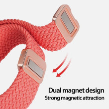 DUX DUCIS MIXTURE PRO tamprus pintas dirželis Apple Watch 38 / 40 / 41 mm, guavos spalvos DUX DUCIS MIXTURE PRO tamprus pintas dirželis Apple Watch 38 / 40 / 41 mm, guavos spalvos