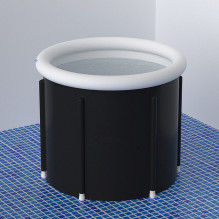Foldable portable inflatable bathtub 75 x 80 cm black