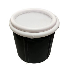 Foldable portable inflatable bathtub 75 x 75 cm black