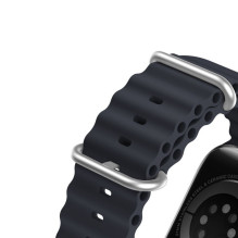 DUX DUCIS strap OCEAN WAVE silicone for Apple Watch 38 / 40 / 41 mm graphite