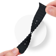 DUX DUCIS strap OCEAN WAVE silicone for Apple Watch 38 / 40 / 41 mm graphite