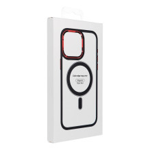 Case for iPhone 17 PRO MAX Color Edge Mag Cover compatible with MagSafe black-red