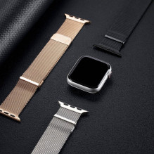 DUX DUCIS MILANESE nerūdijančio plieno magnetinis dirželis Apple Watch 38 / 40 / 41 mm, juodas DUX DUCIS MILANESE nerūdijančio plieno magnetinis dirželis Apple Watch 38 / 40 / 41 mm, juodas