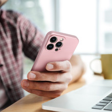 „iPhone 16 PLUS“ dėklas, metalinės rožinės spalvos „iPhone 16 PLUS“ dėklas, metalinės rožinės spalvos