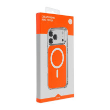 „iPhone 17 PRO“ skaidrus „Fusion Mag Cover“ dėklas, suderinamas su „MagSafe“, „hermes orange“ „iPhone 17 PRO“ skaidrus „Fusion Mag Cover“ dėklas, suderinamas su „MagSafe“, „hermes orange“