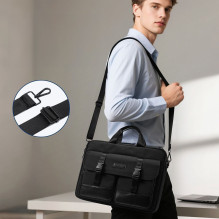 DUX DUCIS nešiojamojo kompiuterio krepšys EDGE 14–15,4", juodas DUX DUCIS nešiojamojo kompiuterio krepšys EDGE 14–15,4", juodas