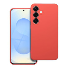 Samsung S25 silikoninis dėklas persikinės spalvos