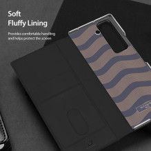 DUX DUCIS dėklas BRIL su rašiklio laikikliu, skirtas SAMSUNG Z Fold SE / W25, juodas