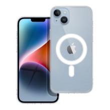 „iPhone 14 PLUS“ dėklas, skaidrus „Mag“ dangtelis (STR), suderinamas su „MagSafe“ permatomu dėklu.