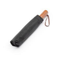 Automatic foldable umbrella with wood handle 10-ribs XXL 115 cm black Automatic foldable umbrella with wood handle 10-ribs XXL 115 cm black