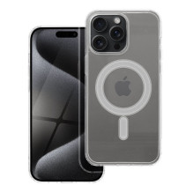 „iPhone 15 PRO MAX“ dėklas, skaidrus „Mag Cover“ (STR), suderinamas su „MagSafe“ permatomu dėklu. „iPhone 15 PRO MAX“ dėklas, skaidrus „Mag Cover“ (STR), suderinamas su „MagSafe“ permatomu dėklu.