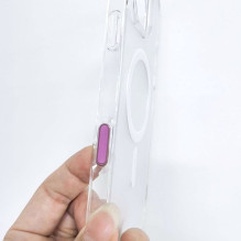 Camera Control active button fit for IPHONE 16 series case Drop Glue / Clear Mag Cover silver