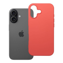 iPhone 17 silikoninis dėklas, persikų spalvos