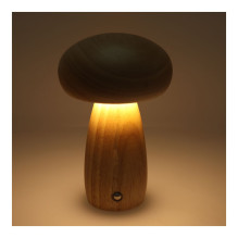 Table lamp bedside mushroom Art Deco wood color MTWTHN Table lamp bedside mushroom Art Deco wood color MTWTHN