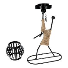 Dekoratyvinė metalinė žvakidė ART DECO Afrikos modelis E IALC-1