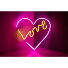 NEON NA ŚCIANĘ LED na USB - Love 2 model
