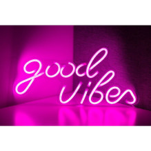 NEON NA ŚCIANĘ LED ir USB – Good Vibes 3 modelis