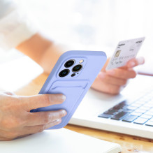 „iPhone 15 PRO“ kortelių dėklas, violetinis „iPhone 15 PRO“ kortelių dėklas, violetinis