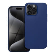 iPhone 15 PRO MAX dėklas, minkštas, tamsiai mėlynas