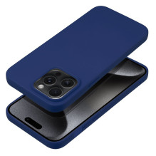 iPhone 15 PRO MAX dėklas, minkštas, tamsiai mėlynas
