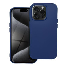 iPhone 15 PRO dėklas, minkštas, tamsiai mėlynas
