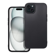 iPhone 15 PLUS dėklas, minkštas, juodas