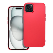 „iPhone 15 PLUS“ dėklas, minkštas, raudonas