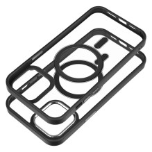 „iPhone 12 PRO MAX“ dėklas, „Color Edge Mag Cover“, suderinamas su „MagSafe“, juodas