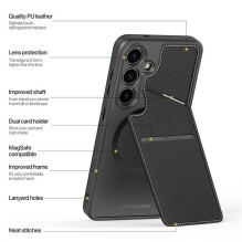 DUX DUCIS case RAFI II MAG with stand compatible with MagSafe for SAMSUNG S24 Plus black DUX DUCIS case RAFI II MAG with stand compatible with MagSafe for SAMSUNG S24 Plus black