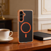 Case for Honor 400 Frame Clear Hybrid Mag Cover compatible with MagSafe hermes orange Case for Honor 400 Frame Clear Hybrid Mag Cover compatible with MagSafe hermes orange