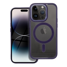 „iPhone 14 PRO“ „Color Edge Mag Cover“ dėklas, suderinamas su „MagSafe“, violetinis