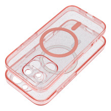 Case for Samsung S25 PLUS Clear Mag Cover (STR) compatible with MagSafe pink glitter Case for Samsung S25 PLUS Clear Mag Cover (STR) compatible with MagSafe pink glitter