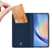 DUX DUCIS SKIN PRO piniginės dėklas, skirtas SAMSUNG A35, mėlynas DUX DUCIS SKIN PRO piniginės dėklas, skirtas SAMSUNG A35, mėlynas