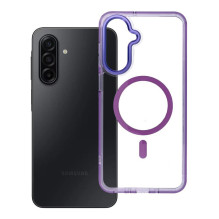 „Samsung A17 Frame Clear Hybrid Mag Cover“ dėklas, suderinamas su „MagSafe“, violetinis „Samsung A17 Frame Clear Hybrid Mag Cover“ dėklas, suderinamas su „MagSafe“, violetinis