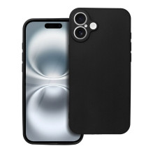 iPhone 16 PLUS dėklas, minkštas, juodas